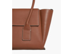 Sac cabas moyen modèle à rabat Elena en cuir grainé