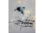 Tableau - Acrylique sur toile - Abstraction Calligraphique - 54x65 cm