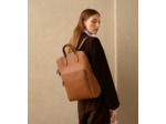 Sac à dos zippé business Sophie en cuir grainé