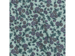 Poppy - Tissu Flanelle de Coton Fleurs Vintage Menthe