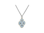 Pendentif Arthus Bertrand Enlacé Bleu en argent, 30 mm