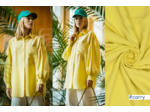 Fibre Mood - Tissu Aspect Lavé en Modal et Polyester "Carry" Uni Couleur Jaune