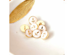 Lise Tailor - Lot 2 Boutons de Bottine "Feuillete" Coloris Blanc Cassé (12 mm)