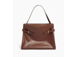 Sac porté épaule modèle maxi Emie en cuir lisse et nubuck