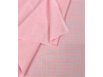 Singulière par Cousette - Tissu Coton Imprimé "Koy" Carreaux Orange Fluo sur le Fond Rose Tendre