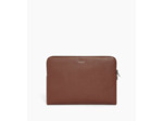 Pochette ordinateur 14" en cuir grainé