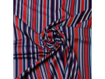 Sélection Coup de coudre - Tissu Twill Sergé de Viscose aux Rayures Tissés sur le Fond Rouge