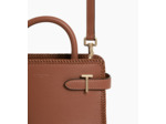 Petit sac à main Emilie en cuir grainé avec surpiqûres
