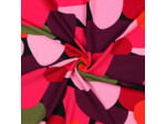 Nerida Hansen - Tissu Popeline de Viscose Lenzing Ecovero "Rockpool" Bordeaux et Noir