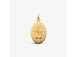 Médaille Arthus Bertrand Vierge Miraculeuse en or jaune sablé et diamants