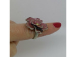 Bague fleur rose 22-360