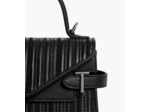 Petit sac à main double rabat Emilie en cuir tressé réemployé