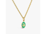 Pendentif Arthus Bertrand Ma Mini Médaille Trèfle en or jaune et diamant, 10mm