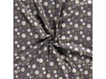 Sélection Coup de coudre - Tissu Popeline de Coton Imprimé Boules de Noël sur le Fond Gris Anthracite