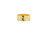 Bague Arthus Bertrand motif enlacé 8mm en or jaune et diamants, taille 54
