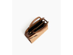 Sac à main moyen modèle Emie effet raphia et cuir lisse