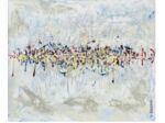 Tableau - Acrylique sur toile - Abstraction calligraphique - 54x65 cm