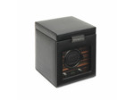 Remontoir pour montre automatique avec rangements Wolf 1834 Roadster en cuir vegan noir