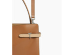 Sac porté épaule grand modèle Emie en cuir lisse et nubuck
