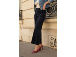 Pantalon Vivianne en velours bleu marine