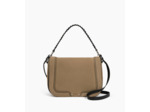 Grand sac bandoulière Ella en cuir lisse et nubuck