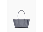 Sac cabas moyen modèle à rabat Elena en cuir grainé