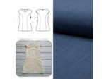 Christine Charles – Kit Couture Robe Yselda Uni Couleur Bleu Denim
