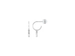Boucles d'oreilles pendantes Murat Façades en argent rhodié et oxyde de zirconium