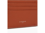 Porte cartes zip en L Emile en cuir grainé