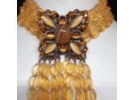 Collier en résine jaune 24-305