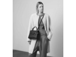 Sac à main double rabat moyen modèle Emilie en cuir grainé