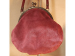 Sac vintage 24-185 daim rose framboise