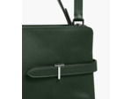 Sac porté épaule modèle maxi Emie en cuir lisse et refente de velours