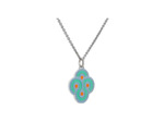 Pendentif Arthus Bertrand Enlacé Vert d'Eau en argent, 30 mm