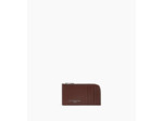 Porte carte large zippé Emile en cuir signature T