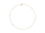 Chaîne forçat limé Arthus Bertrand en or jaune et diamants, taille ajustable