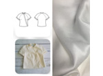 Christine Charles – Kit Couture Top Raglan Ismérie Crêpe Satin Uni Couleur Blanc