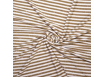 Sélection Coup de coudre - Tissu Jersey de Polyester à Motif Grosses Rayures Marinières Jaune Ocre sur le Fond Blanc