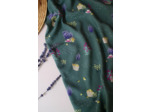 Lise Tailor - Tissu Popeline de Viscose Imprimé "Paniers" Kaki