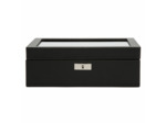 Boîte de rangement pour 8 montres Wolf 1834 Roadster en cuir vegan noir