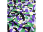 Singulière par Cousette - Tissu Viscose Imprimé "Dune" Vert