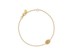 Bracelet forçat rond Arthus Bertrand médaille Vierge Miraculeuse en or jaune