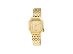 Montre March LA.B Milady Mansart Electrique 28 mm - Chevrons Or - Acier Poli Brossé 9 Maillons Doré
