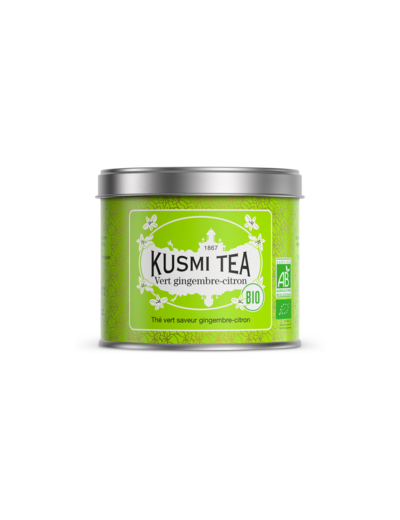 Thés Aromatisés Verts Vert Gingembre-Citron Bio - Boîte métal 100gr