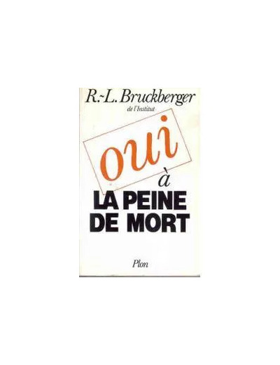 Livre Oui À La Peine De Mort