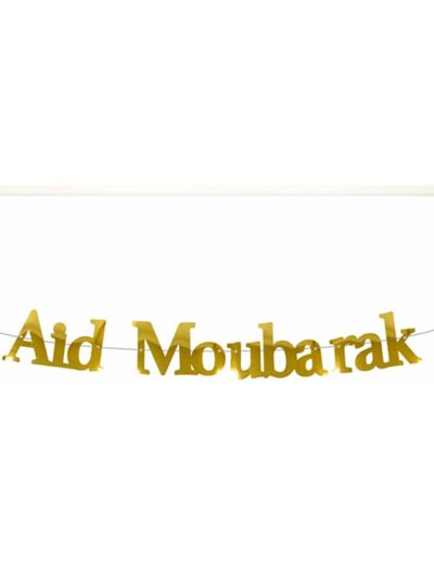 Hobi Guirlande DE Lettres AID Moubarak Papier 2.5M Or