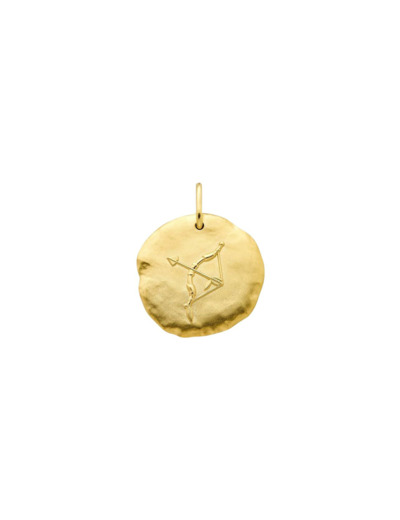 Médaille Arthus Bertrand Astro Sagittaire en or jaune sablé