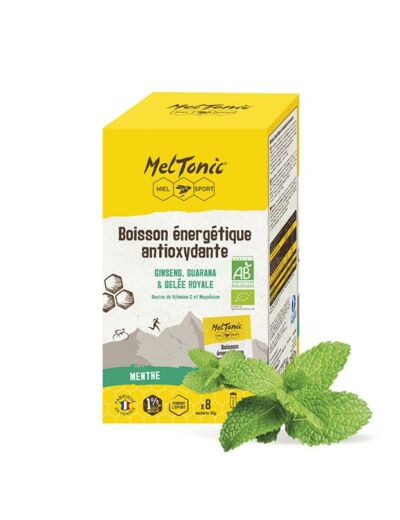 Meltonic Boisson énergétique antioxydante Bio - arôme naturel menthe 8 pièces