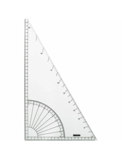 Rascol – Règle Équerre Avec Rapporteur