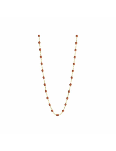 Collier Gigi Clozeau Classique en or jaune et résine fauve, 42cm